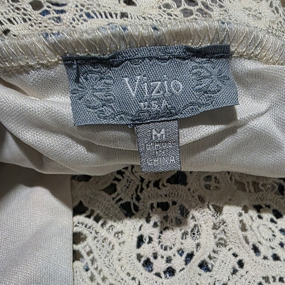 Vizio Cream Lace Detail Dress View 4